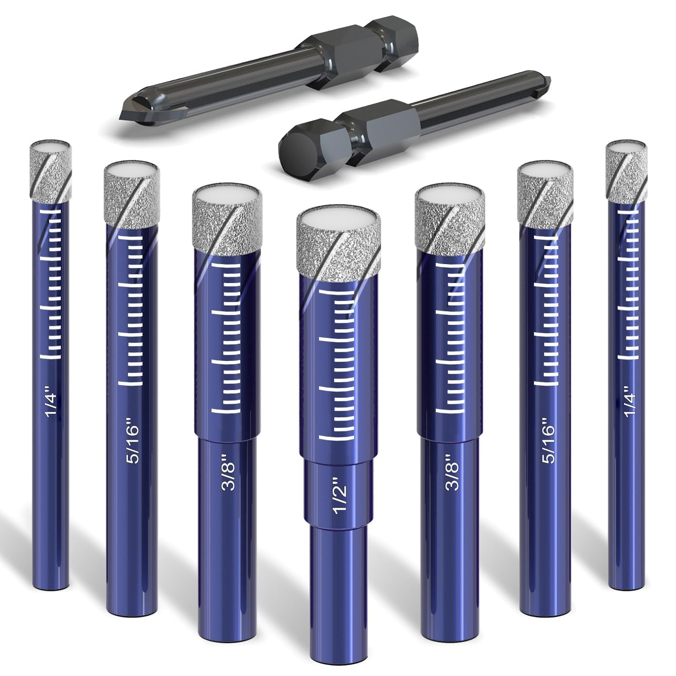 6 PCs Diamond Drill Bits Set for Porcelain, Ceramic, Glass & More - Versatile Tile Drill Bits for Efficient, Precise Drilling